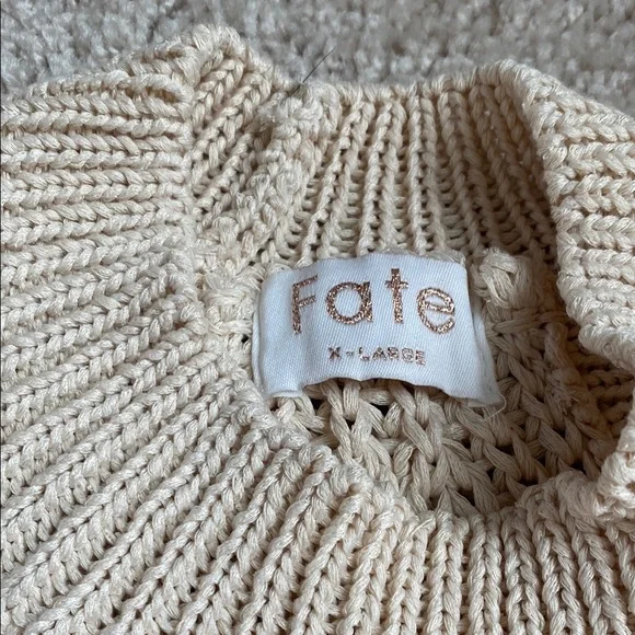 Fate Beige Knit Sweater Shirt - Picture 2 of 5